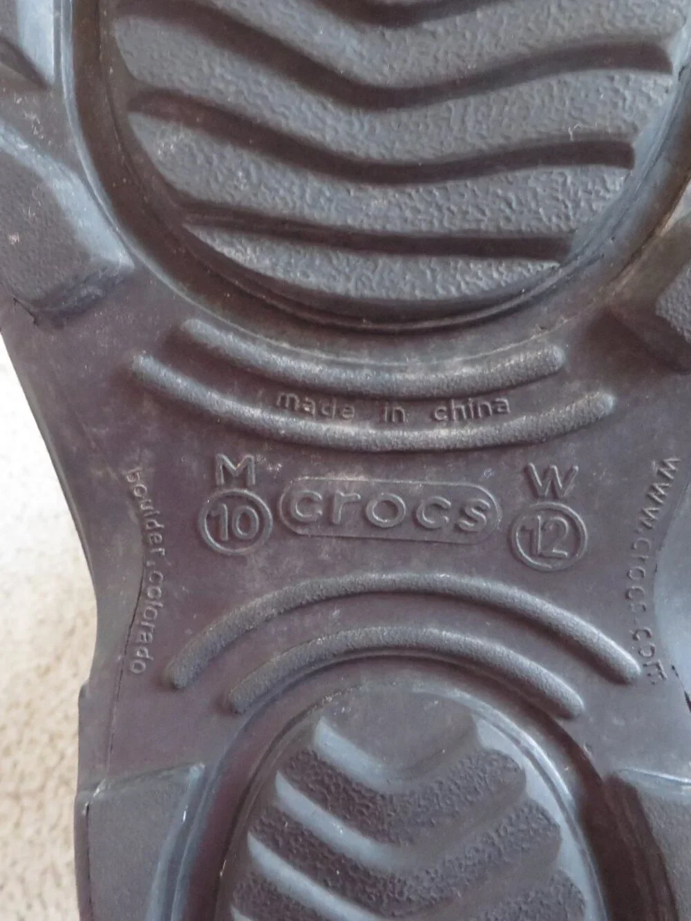 Crocs men/women georgie rain rubber boots size 10/12 black